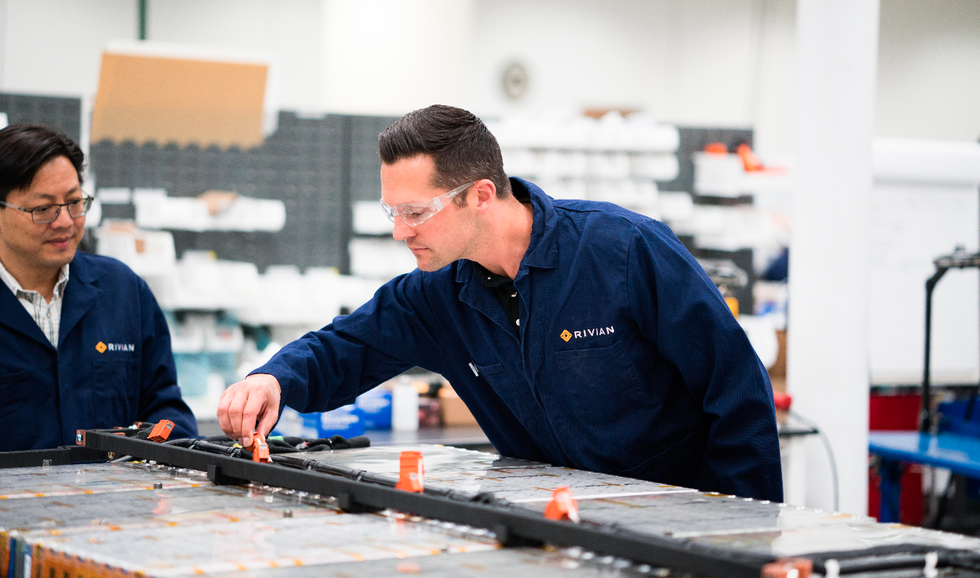 Photo of Rivian's battery facility in Irvine, CA