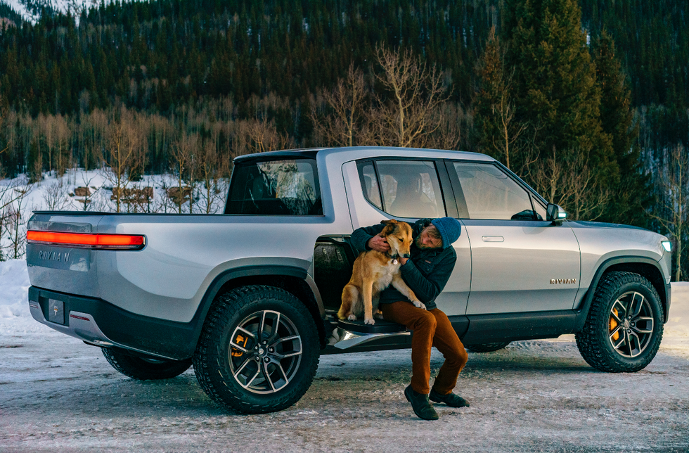 Photo of the Rivian R1T electric pickup truck