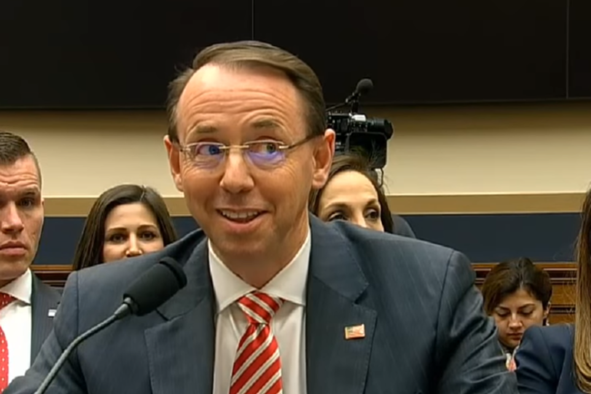 Thank You Rod Rosenstein, Sniveling Toady!