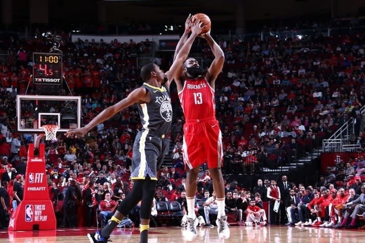 James Harden against the Warriors