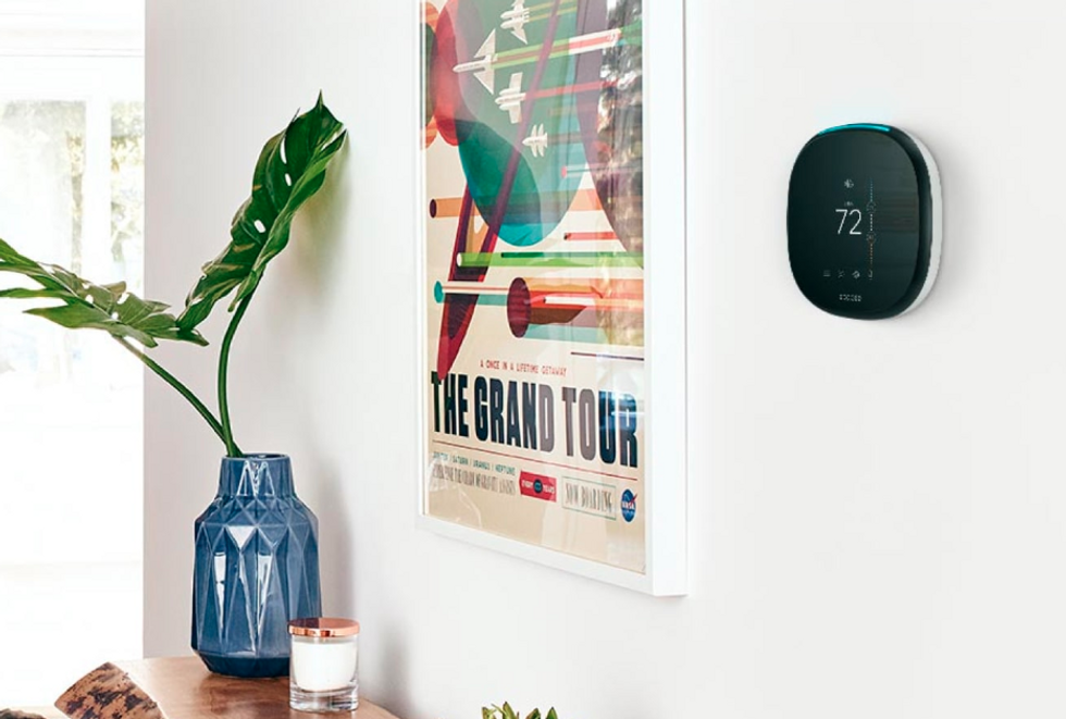 Photo of the Ecobee4 smart thermostat