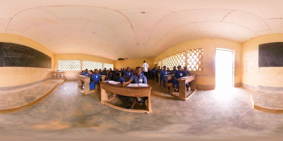 \u200bA young girl from Cameroon travels to one of the Mercy Ships for surgery in "Mercy," pictured here.