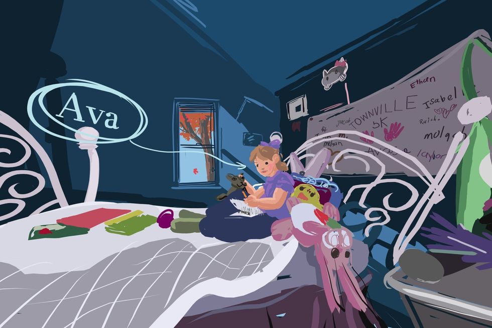 An animated still from "12 Seconds of Gunfire: The True Story of a School Shooting," which tells the true story of a school shooting in Townville, S.C.