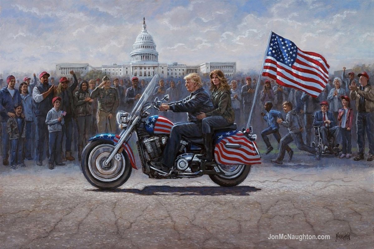 Donald Trump Don't Want A Pickle, Just Wants To Ride His Motor-Sickle