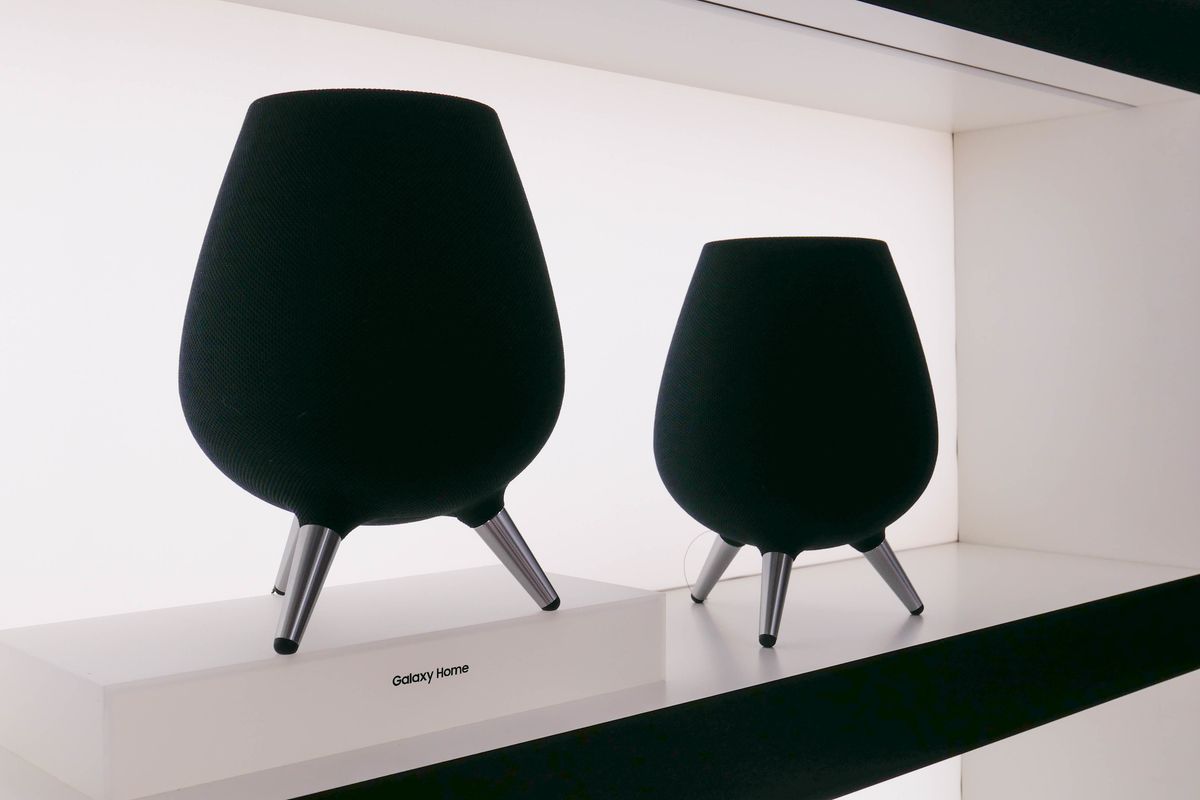 Photo of the Samsung Galaxy Home smart speaker
