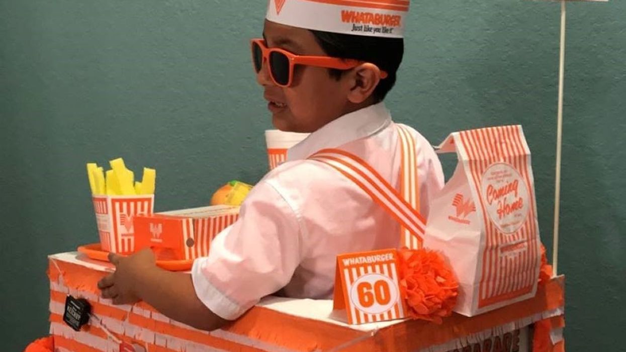 Texas student wears Whataburger-themed float to school parade