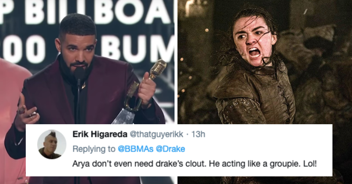 Drake's Shout-Out To Arya Stark At The Billboard Music Awards Has Fans Worried—And For Good Reason
