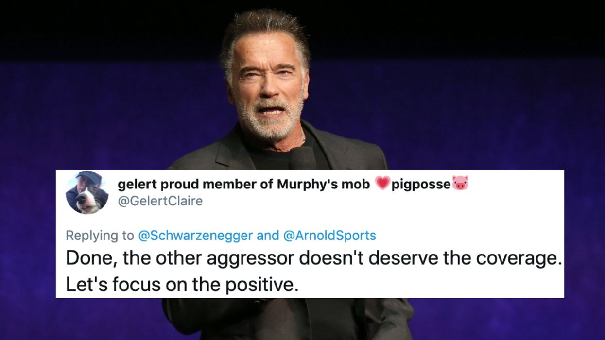 Arnold Schwarzenegger Has The Perfect Idea For What To Share Instead Of That Video Of A Guy Dropkicking Him