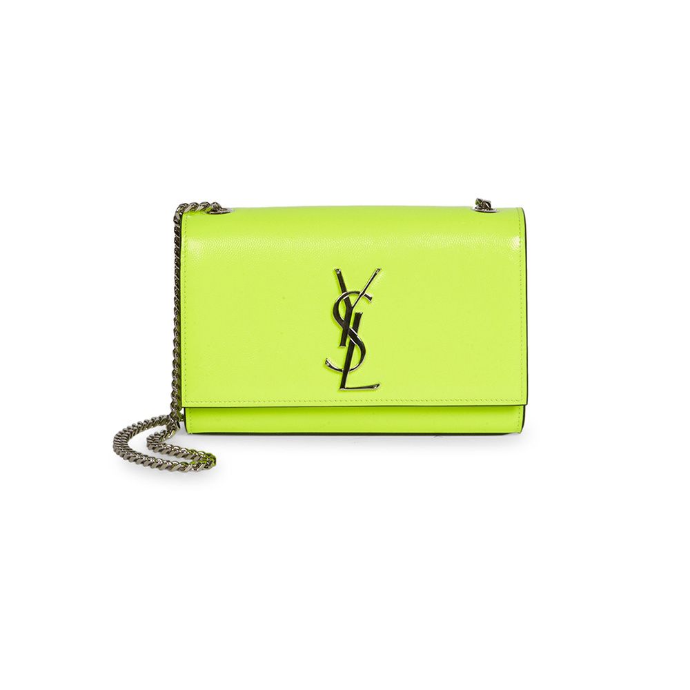 saint laurent neon yellow bag