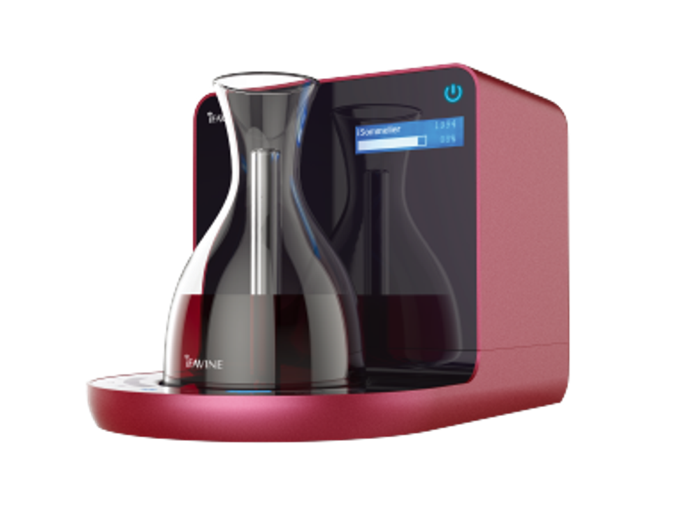 The iFavine iSommelier Pro, pictured here, decants to perfection, for any father who prefers knows his wine