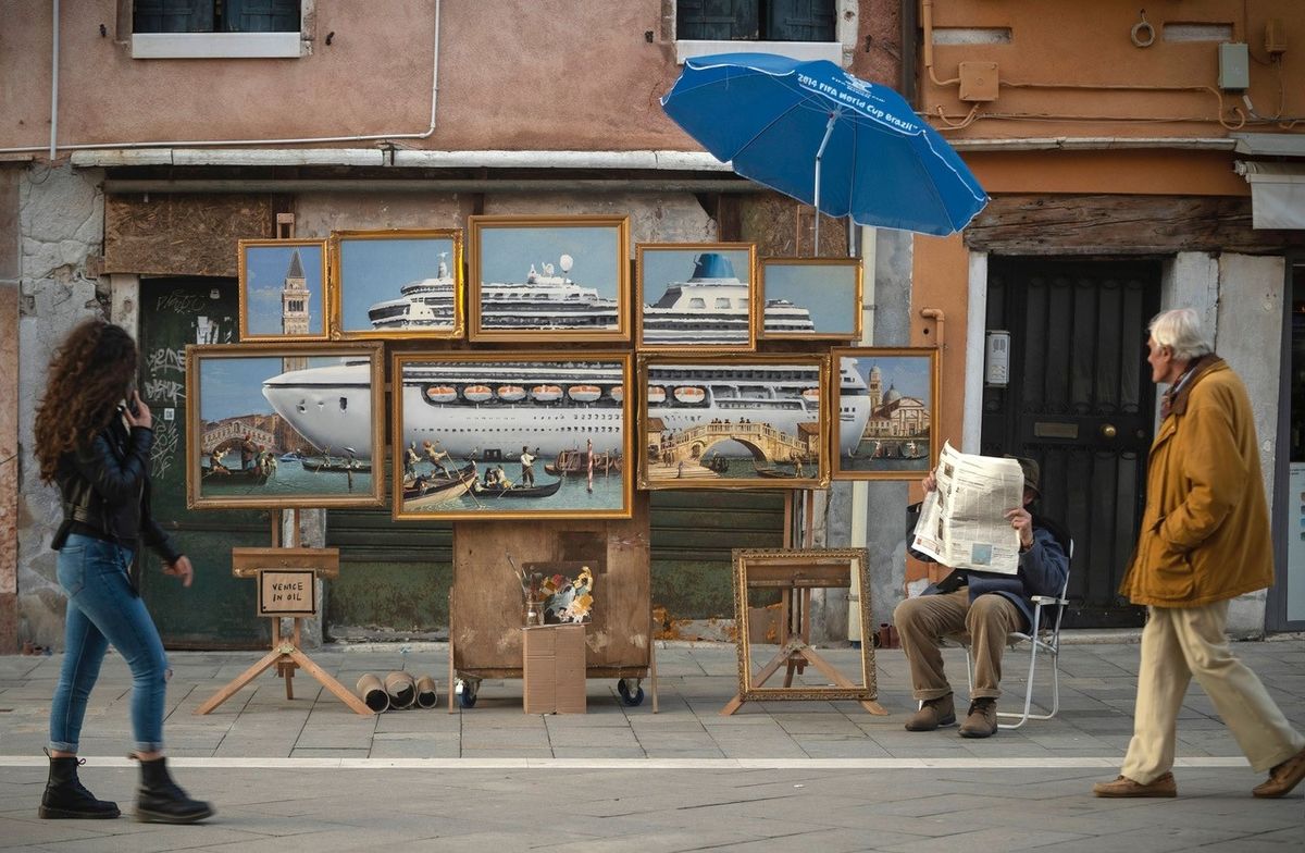 Banksy Just Took A Dig At Overtourism In Venice With An Unauthorized Art Installation Stunt