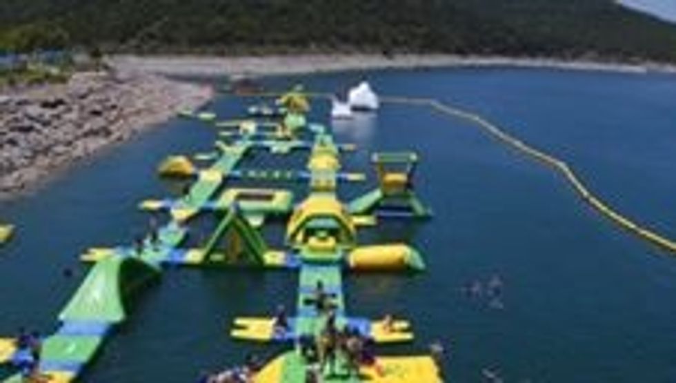 This huge floating obstacle course in Texas is like 'Ninja Warrior