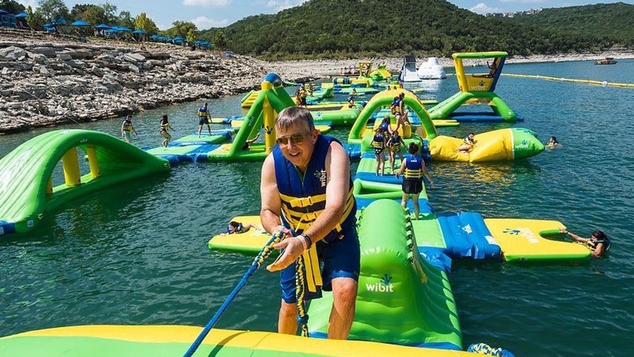 This huge floating obstacle course in Texas is like 'Ninja Warrior' on water