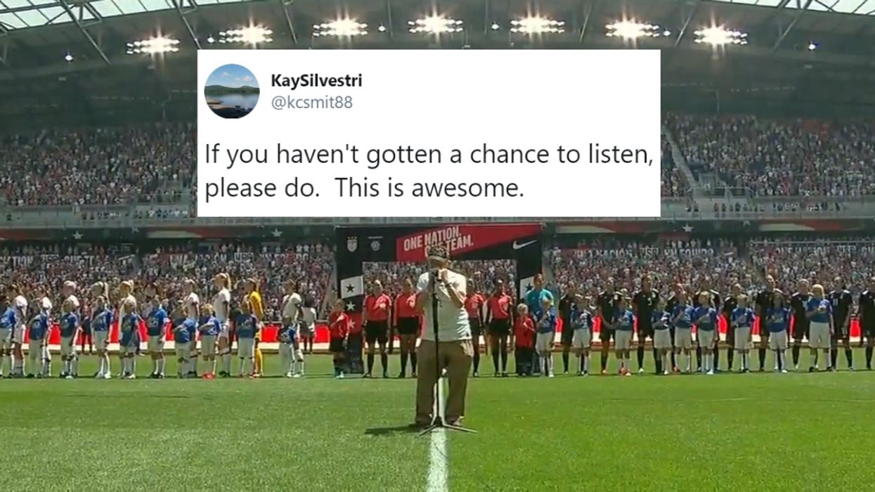 Crowd Goes Absolutely Wild For 96-Year-Old WWII Vet Who Played The National Anthem On His Harmonica