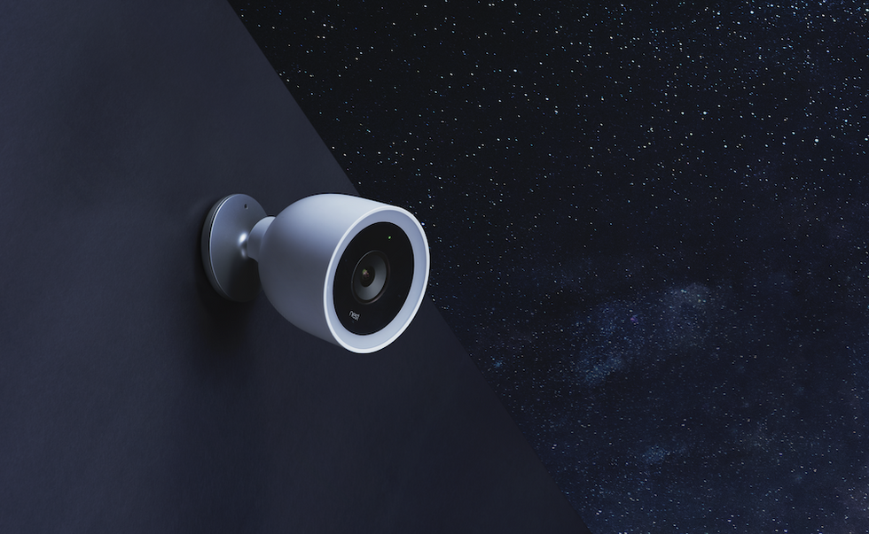 Photo of a Nest outdoor smart security camera