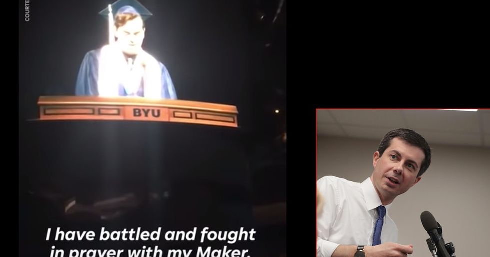 BYU's valedictorian gave a powerful speech on being gay and religious. Mayor Pete just responded.