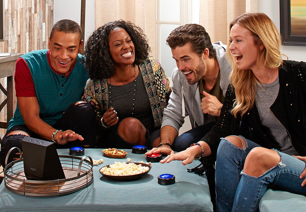 Photo of Amazon Echo Buttons at a party