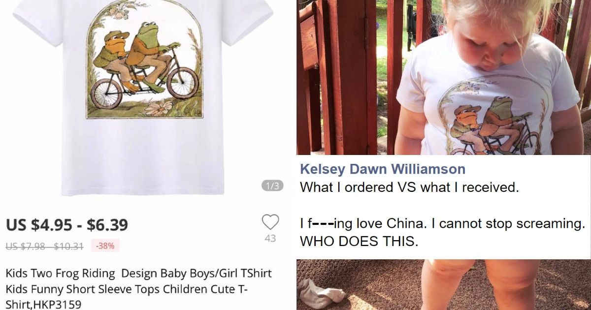 Mom Orders A Frog And Toad T-Shirt From A Chinese Retailer For Her 3-Year-Old—And Gets A Hilariously NSFW Shock When It Arrives