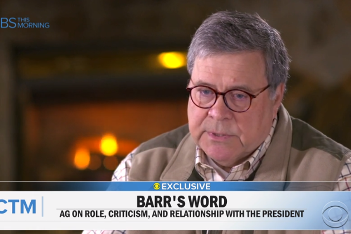Live From CBS News, Bill Barr Is A Lying Asshole!