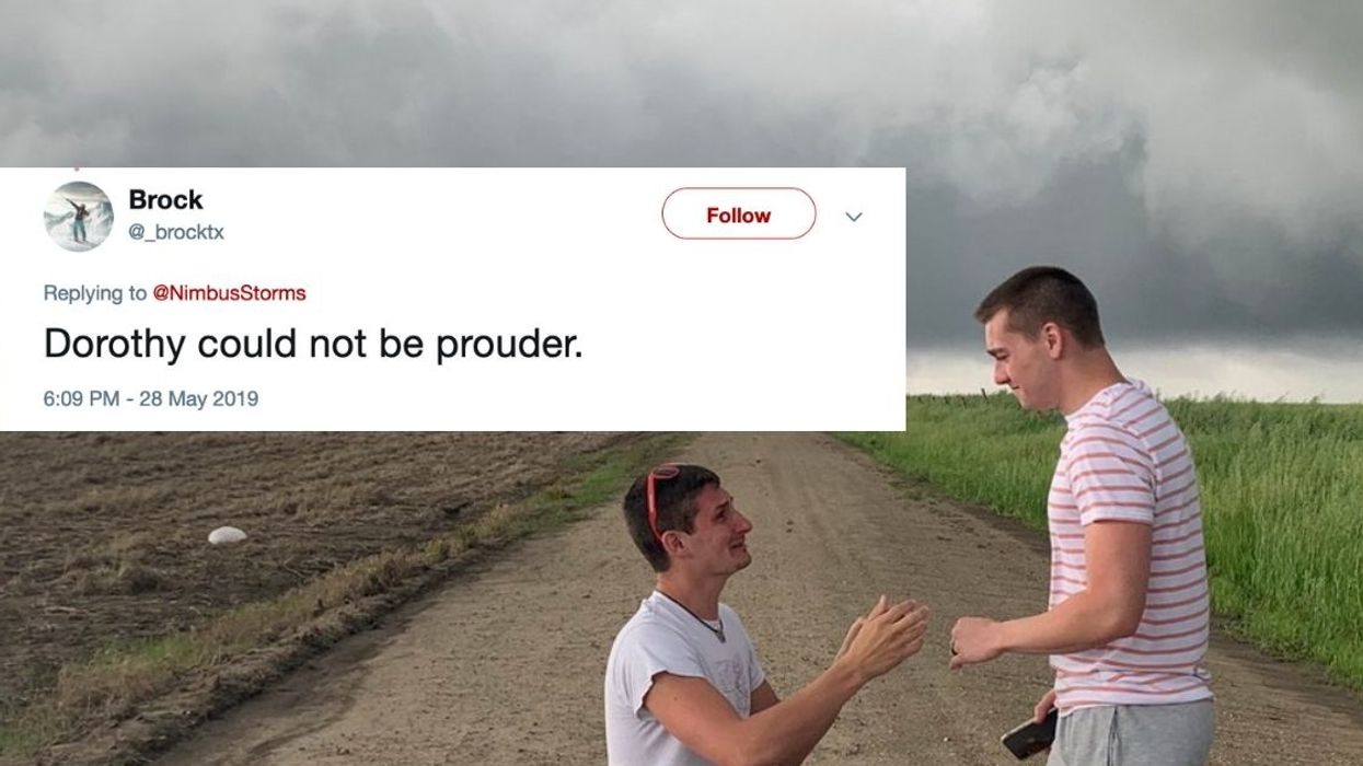 This Epic Storm Chaser's Proposal To His Boyfriend Is Blowing Everyone Else's Away
