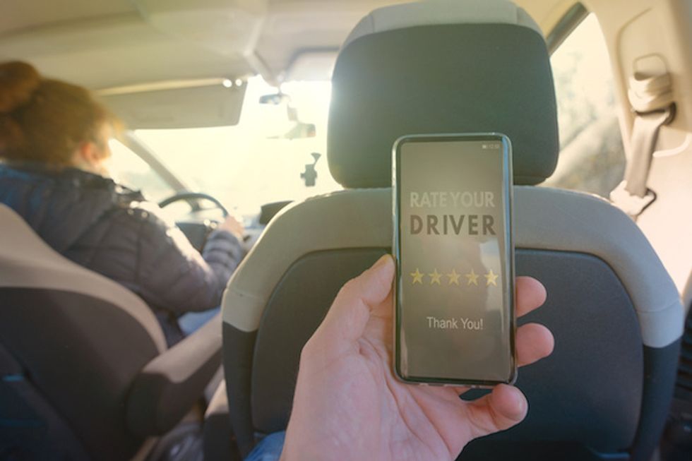 Drivers and passengers can give any rating they want through car-sharing apps \u2014 both high and low numbers