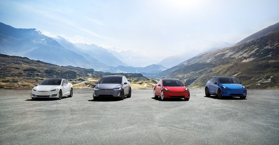 Photo of Tesla car family