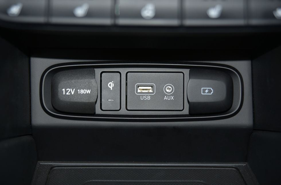 Photo of car aux and USB sockets