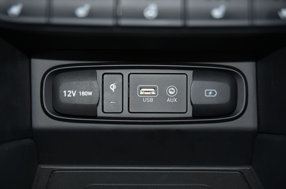 Photo of car aux and USB sockets