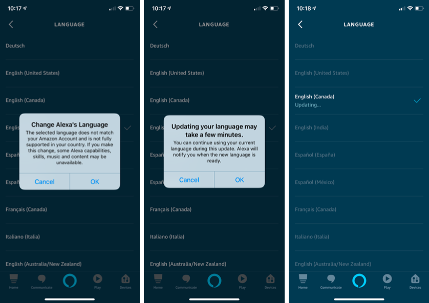 change language amazon echo