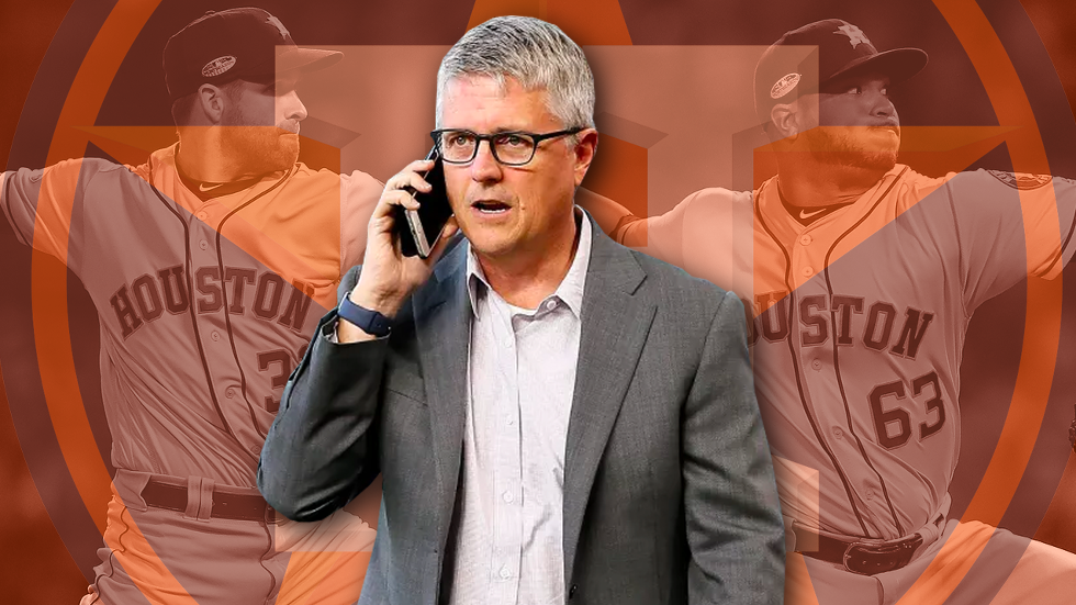 Astros Collin McHugh, Jeff Luhnow, Josh James