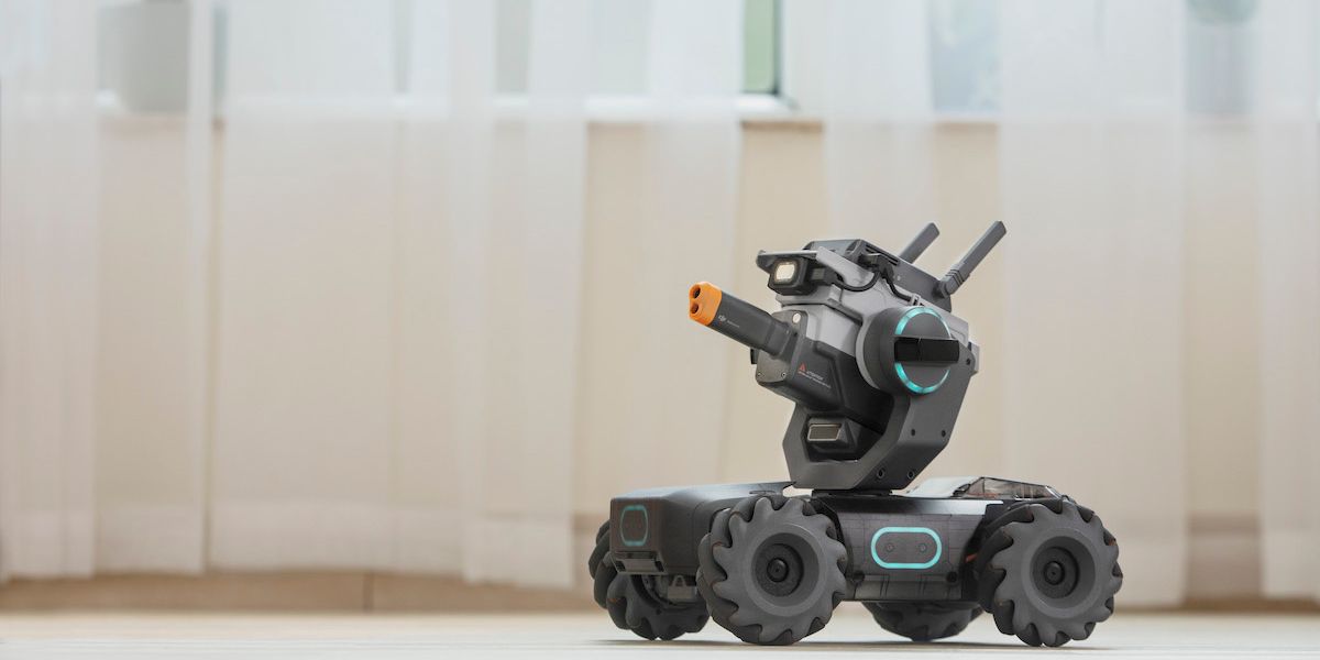 Hands on with DJI's RoboMaster S1, a robot that shoots laser beams