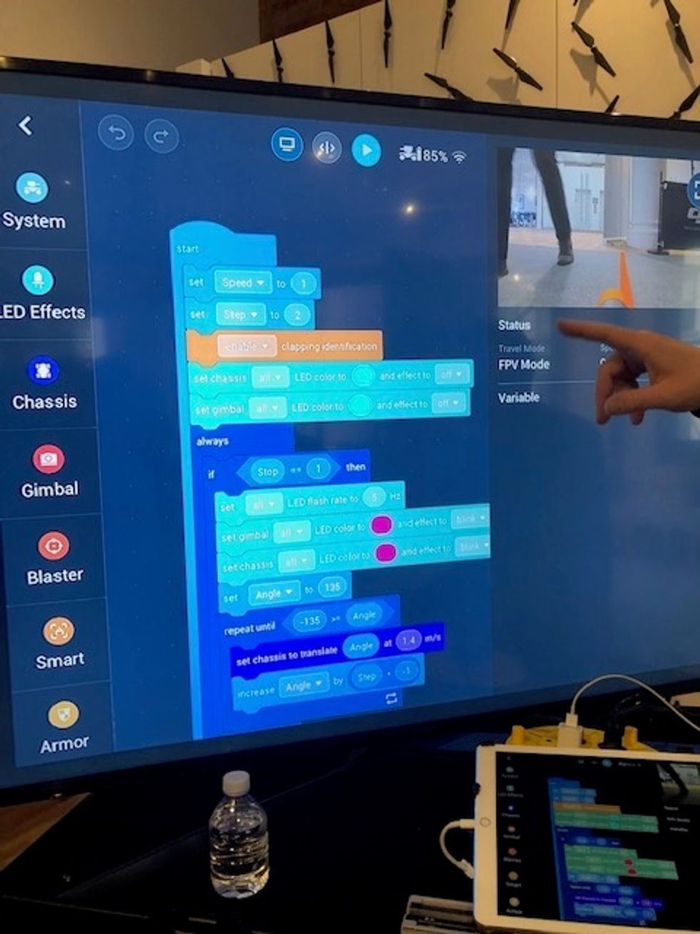 You can use Scratch and Python to program the S1 in the RoboMaster App