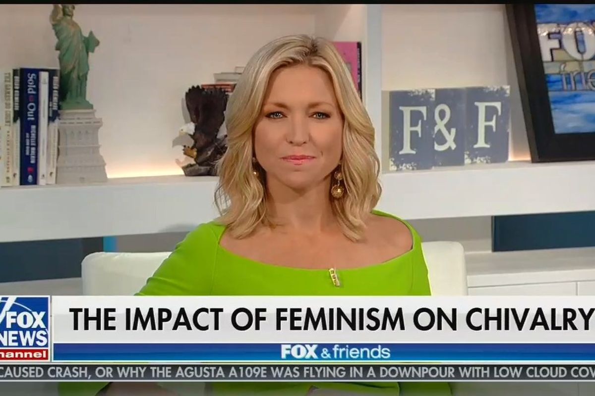 Poor Ainsley Earhardt Stuck In This Tiny Room Forever Because Feminists Murdered All The Door-Holders