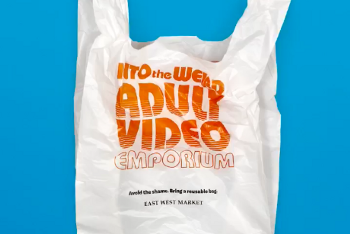 This store's hilarious plastic bag designs will ensure you never forget your reusable tote at home.