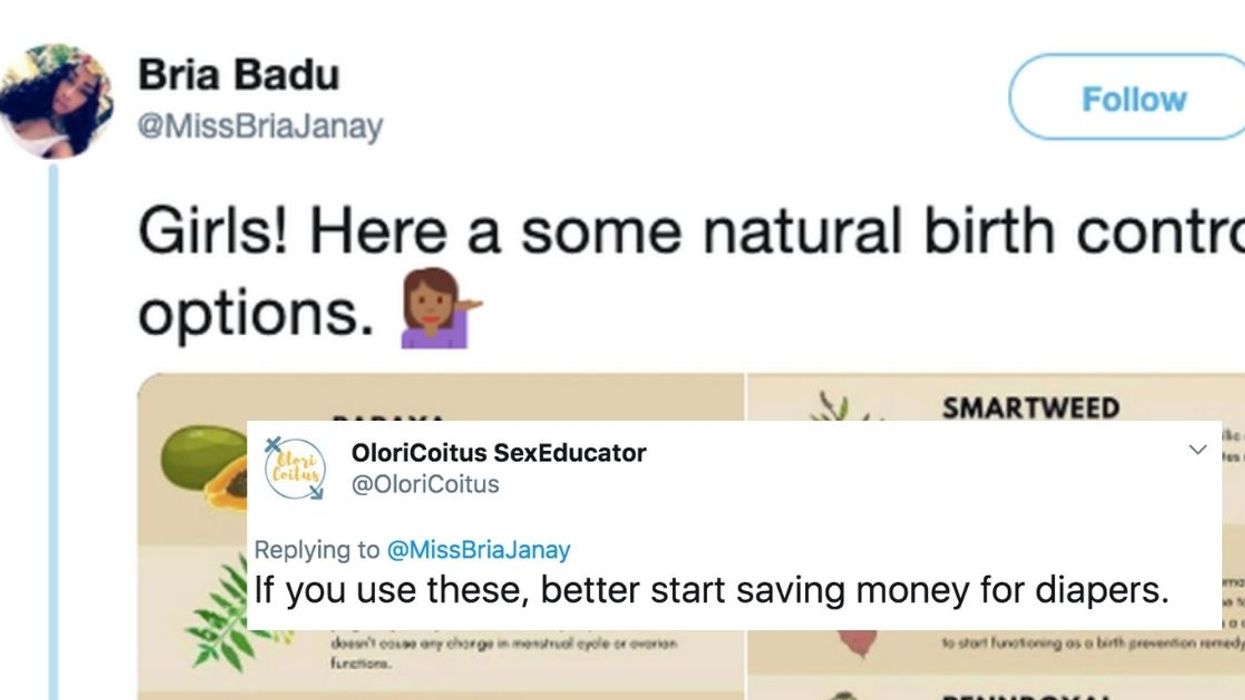 A Viral Tweet Offering Some Dangerous 'Natural' Birth Control Advice Has People Up In Arms