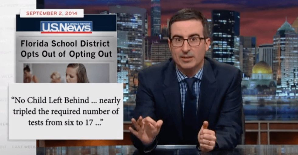 Did you finish school before 2002? John Oliver explains how tests got a lot worse since then.