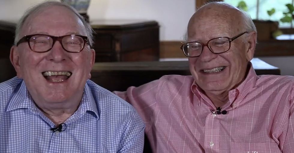 From couple, to father and son, to husband and husband: And it only took 53 years.