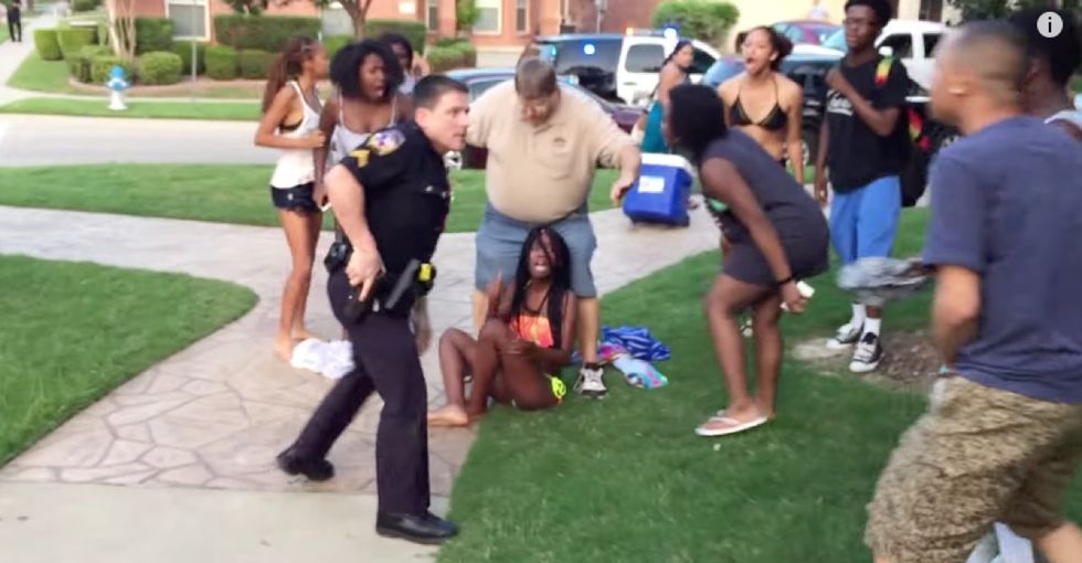 There's just simply no excuse for how this police officer responded to a call about a pool party.