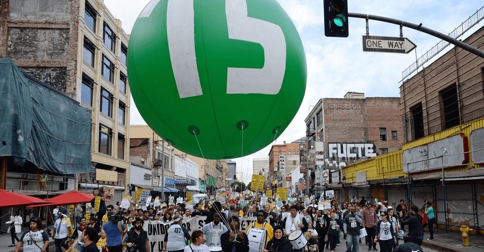 L.A. cares about its workers, raises the minimum wage to $15. It's the largest city to do it so far.