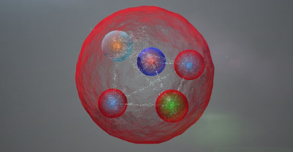 This is the pentaquark. It's smaller than an atom, and until now, no one knew it existed.