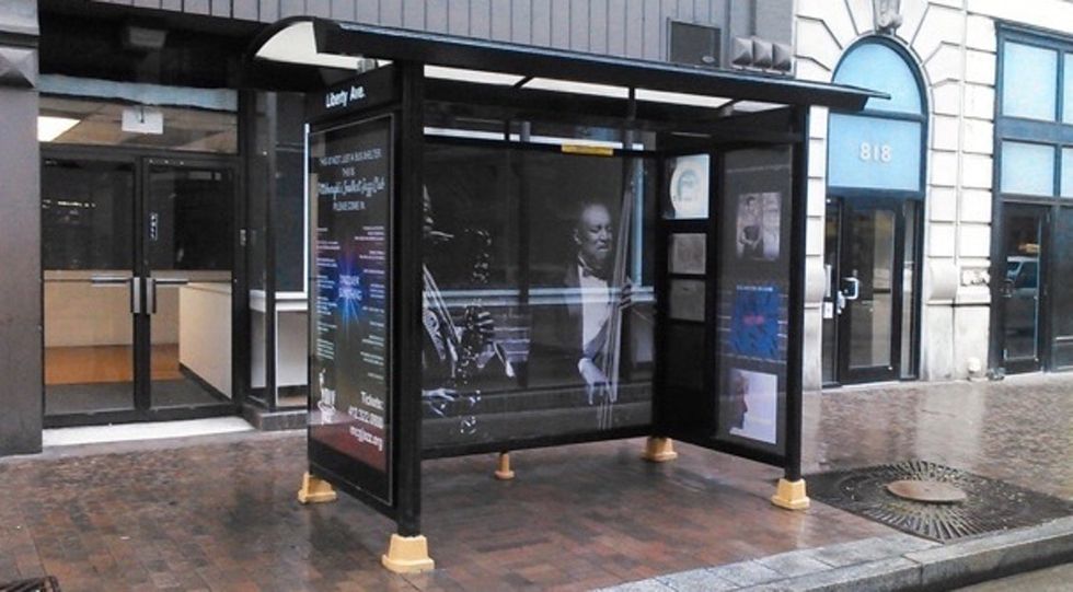 It's not a bus stop, it's Pittsburgh's smallest jazz club. OK, it's both.