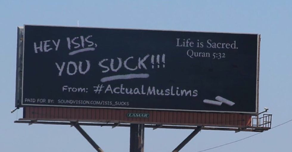 American Muslims bought this billboard to send a loud message to ISIS.