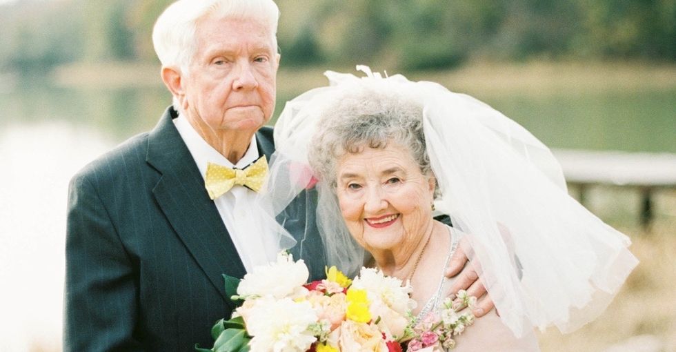 A pair of grandparents recreated popular wedding photos