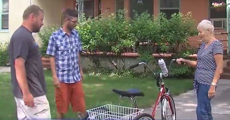 Dolly asked a thief to return her stolen trike in the newspaper. Her community responded graciously.