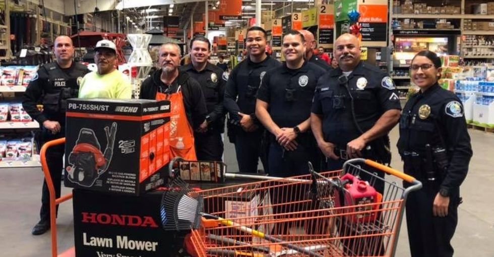 A group of cops pooled their money to help this landscaper after his truck, tools, and rent money were stolen.