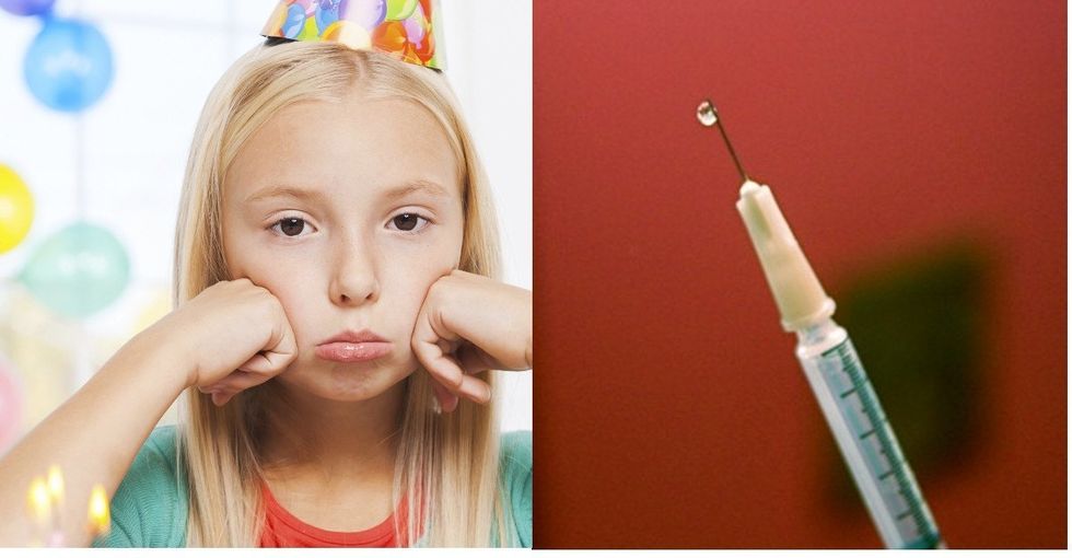 Dad took blood samples at his kid's birthday party. And that's not the worst part.