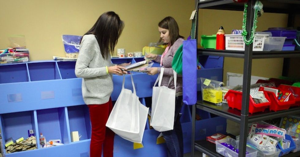 How do you keep teachers from having to buy supplies with their own money? Open a free store.