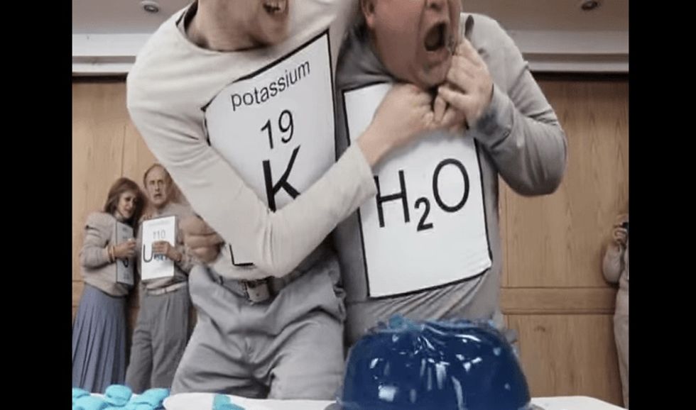 That one time somebody used an awkward party metaphor to show chemical interactions. Successfully.