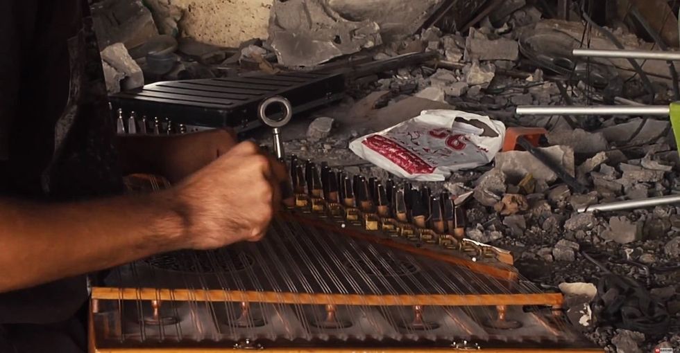 He returned from the war to find most everything gone except for this one musical instrument.