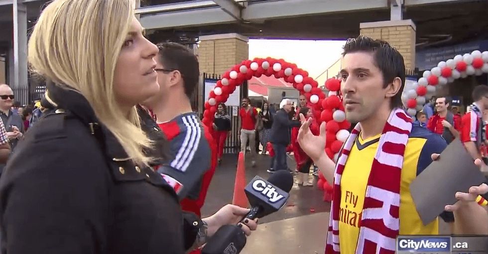 This reporter turned the tables on a group of men who tried to disrupt her work, and it's awesome.